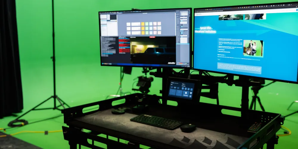 A green screen room