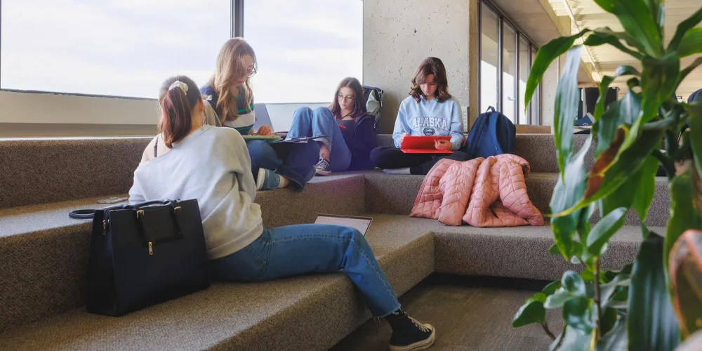 Students Studying in UHall