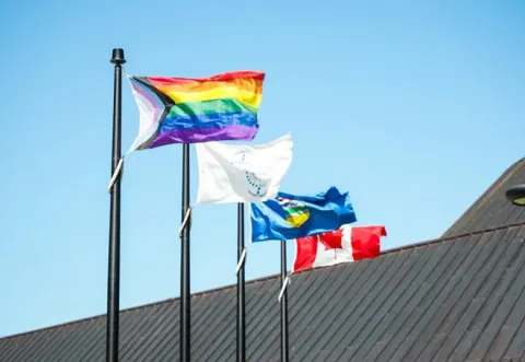 Pride Flag flying Pride Flag flying