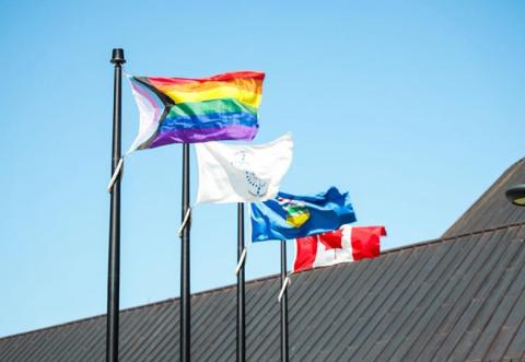 Pride Flag flying