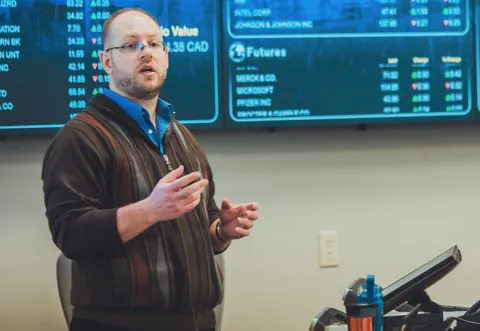 A professor gives a presentation A professor gives a presentation