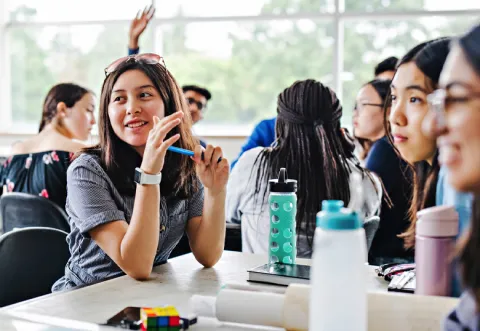Students in a classroom
