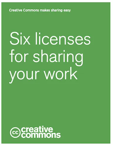 Six licenses for sharing your work