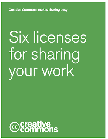 Six licenses for sharing your work