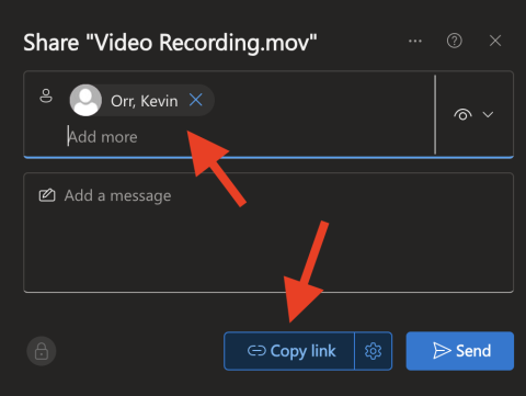 OneDrive Copy Link