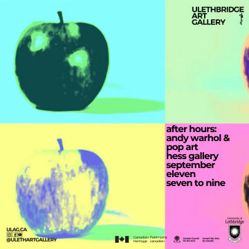 pop art, apple in different colour overlays