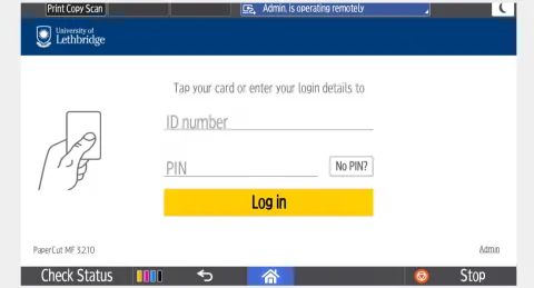Papercut-panel-username-login