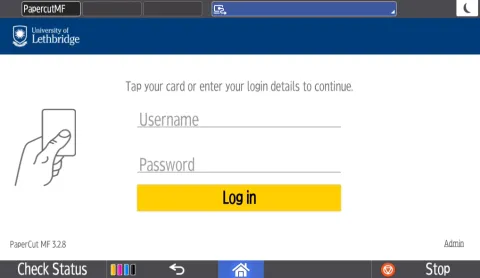 Papercut-user-pass-panel-login