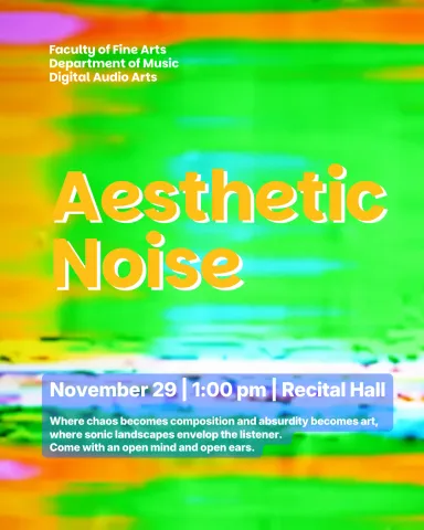 Aesthetic Noic concert poster with bright green background and other colours.