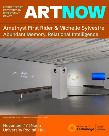 Installation view of Abundant Memory, Relational Intelligence exhibition in Hess Gallery at University of Lethbridge.