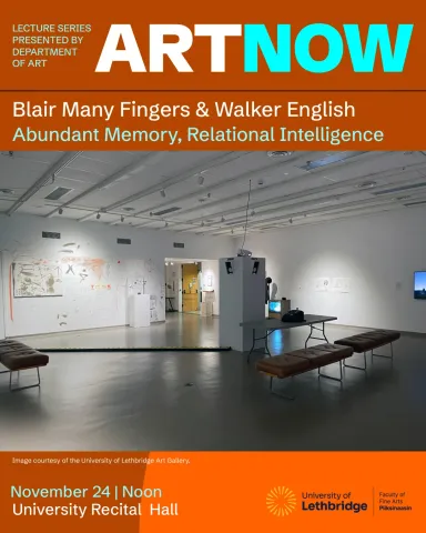 Installation view of Abundant Memory, Relational Intelligence exhibition in the Hess Gallery at University of Lethbridge.