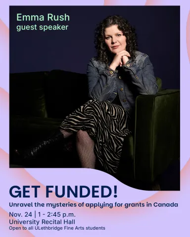 photo of Emma Rush sitting on a couch.