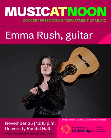 photo of Emma Rush holding a guitar on her shoulder.