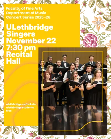 photo of University of Lethbridge Singers in concert.