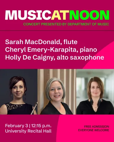 Images from left to right: Sarah MacDonald, Chery Emery-Karapita, Holly De Caigny.