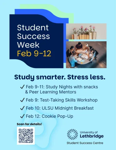 A poster to promote Student Success Seek, February 9 to 12.