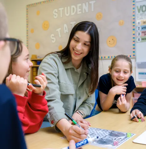 Teacher in classroom