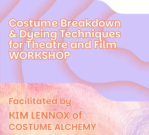 title text with orange and purple background.
