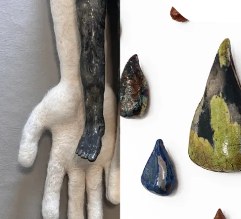 artworks by Kara Henry and Michelle Sylvestre.