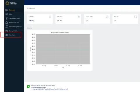 Web-Print-Dashboard