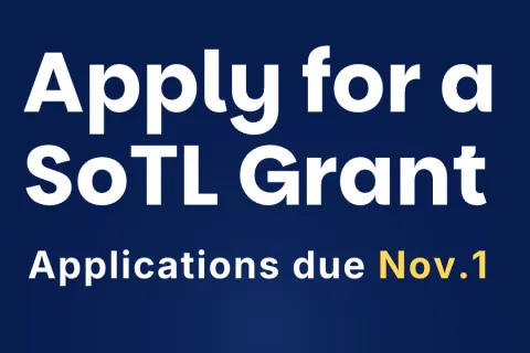 SoTL Grant Application Due November 1