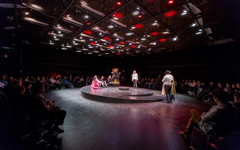 circular performance in black box theatre