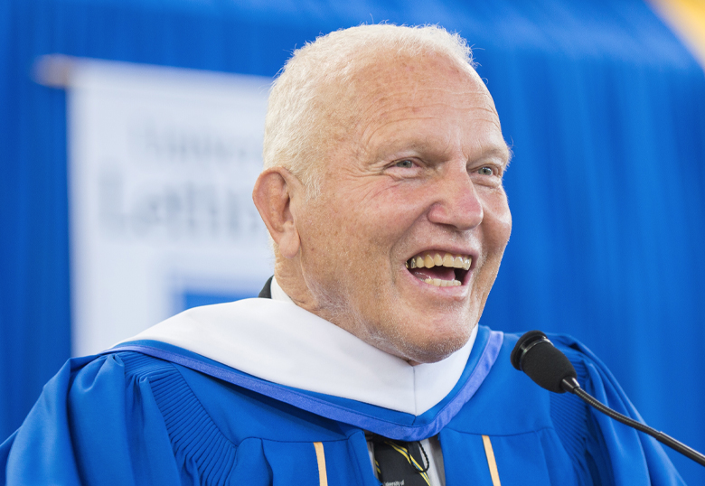 Dr. Dennis Connolly receiving his honorary degree in 2017.