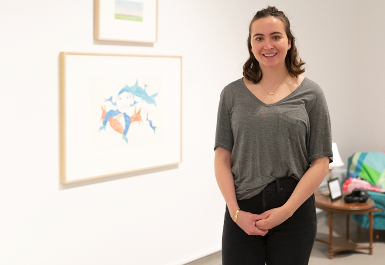 Exhibition curator and museum studies intern Jaylyn Potts. Photo by Angeline Simon.