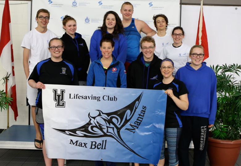 The U of L Mantas. Pictured are (back row L to R) Ryan Plante, Gessina Deweerd, Bri Tilleman, Teran Hancock, Reed Hamilton and Megan Berling. In the front row (L to R) are Alex Sura, Dallas Walker, Brett Nordin, Michelle Petriw and Alice Federkeil.