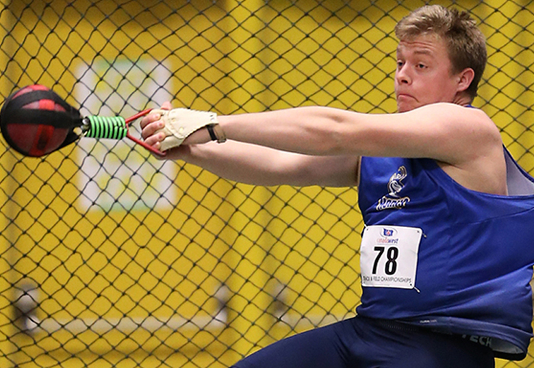Thrower Peter Millman was a double medalist at the Canada West Championships and is looking to add a national title to his resumé.