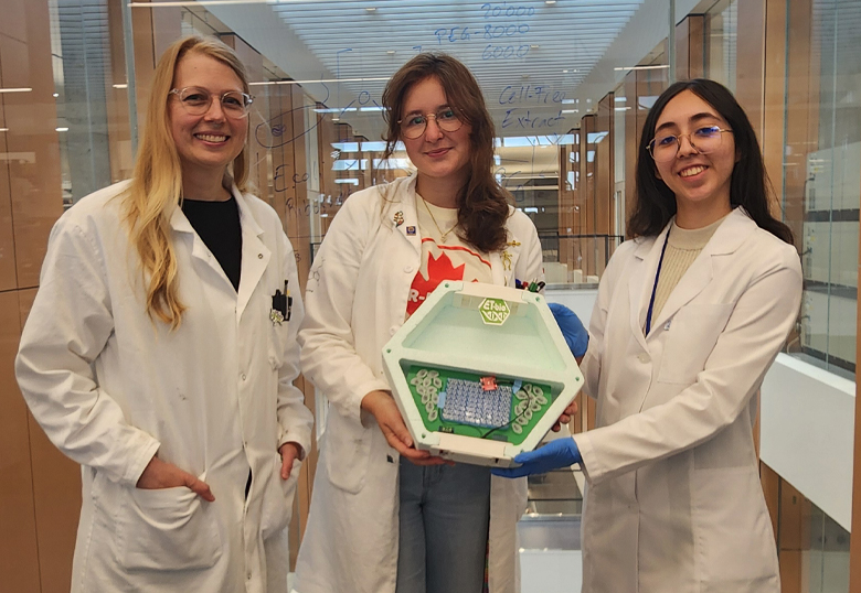 (From L to R) Dr. Jessica Willi, Roza Gabdullina and Valeria Angulo Villa.