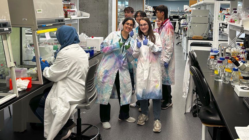 Students in last year's HYRS program worked in labs across the University.