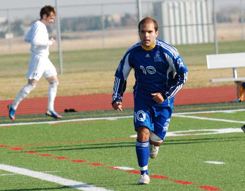 International Brazilian student Gui Costa played a key role in the success of the Horns men's soccer team this past fall. Gui Costa