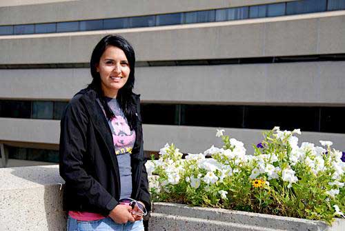 Master's student Katie Lafreniere takes social marketing to heart.
