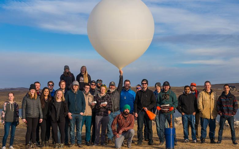 Craig Coburn's Remote Sensing 4650 class prior to launch.