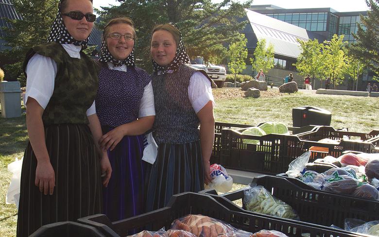The local Hutterite community was very supportive of the Market, supplying the majority of the produce for the event.