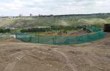 The perimeter and secure fencing which PCL Construction Management and University project staff set up to ensure the expectant Mallard mother was safe and not disturbed.